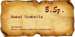 Bakai Szabella névjegykártya